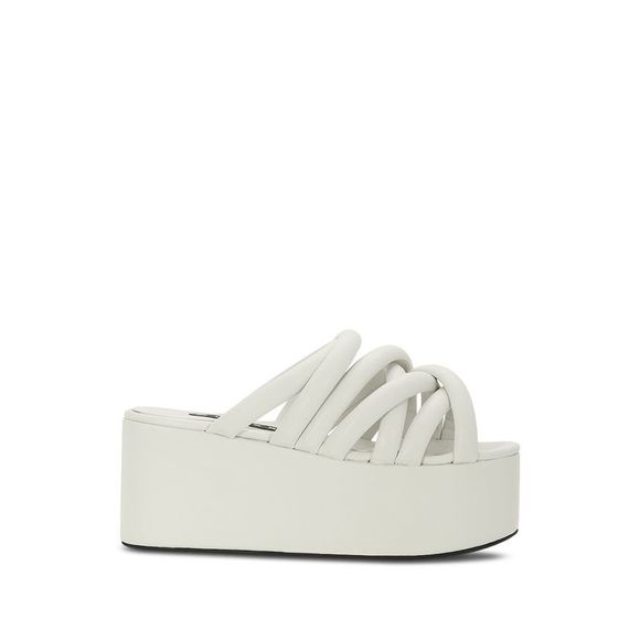 SIMON MILLER Shoes - SIMON MILLER Womens Ivory Maze Macada Round Toe Platform Slip On Sandals 36